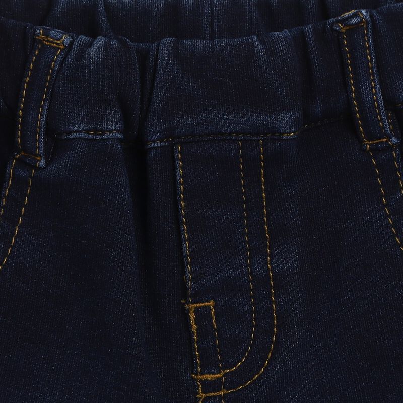 Boys Dark Blue Stretch Denim Long Trouser image number null